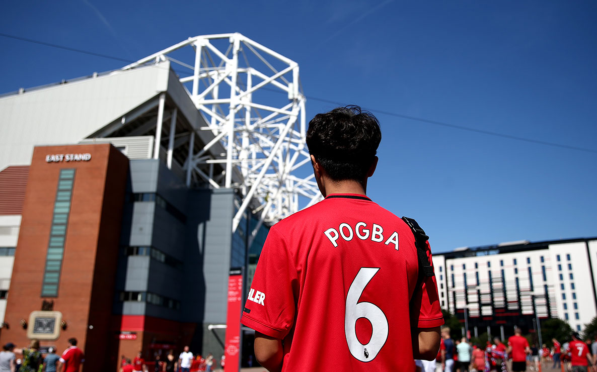 Boy in football shirt